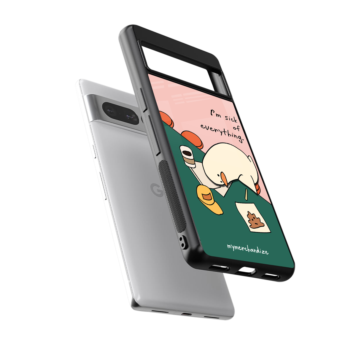 i'm sick of everything back phone cover | glass case for google pixel 7 pro