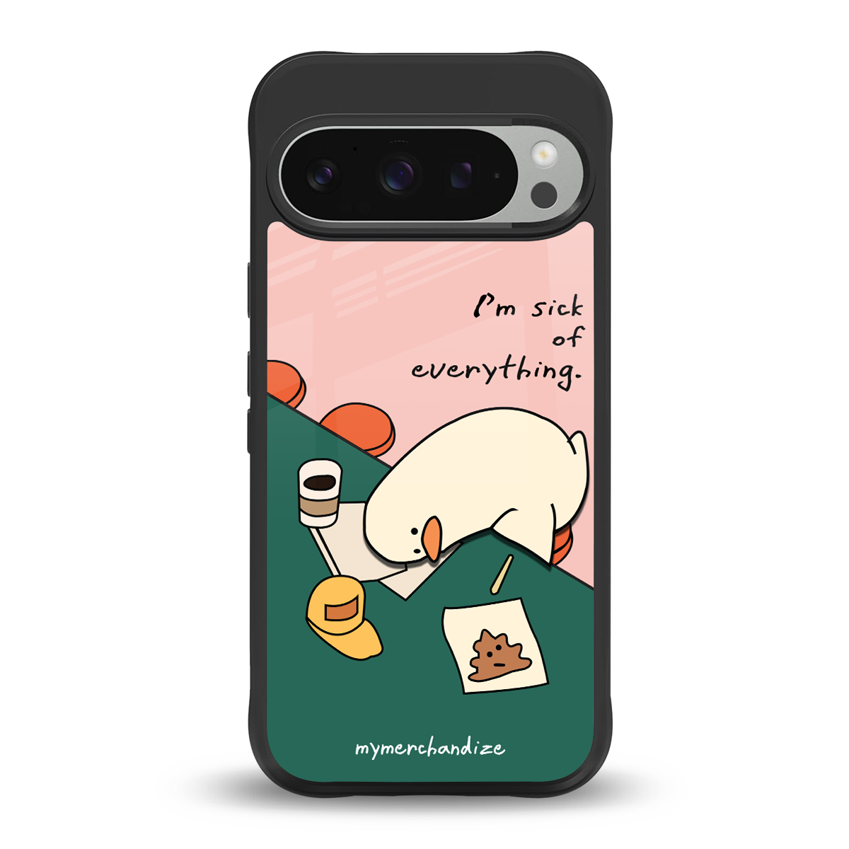 i'm sick of everything back phone cover | glass case for google pixel 9 pro