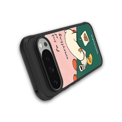 i'm sick of everything back phone cover | glass case for google pixel 9 pro