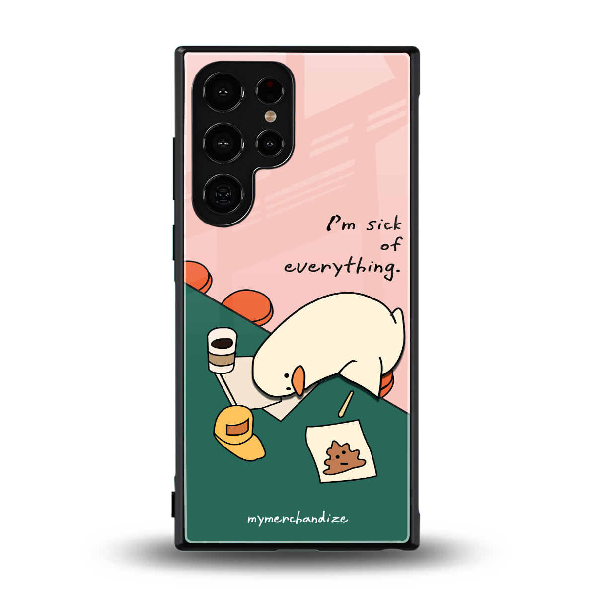 i'm sick of everything back phone cover | glass case for samsung galaxy s23 ultra