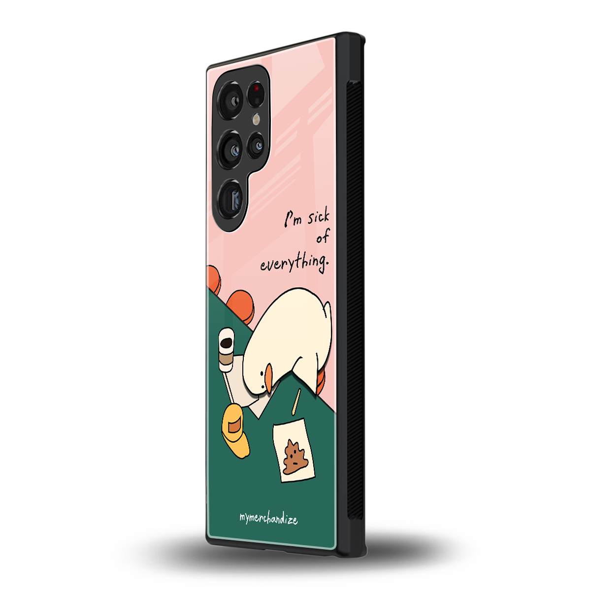 i'm sick of everything back phone cover | glass case for samsung galaxy s23 ultra