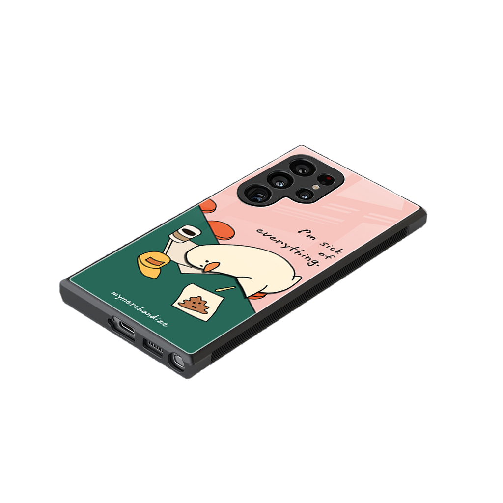 i'm sick of everything back phone cover | glass case for samsung galaxy s23 ultra