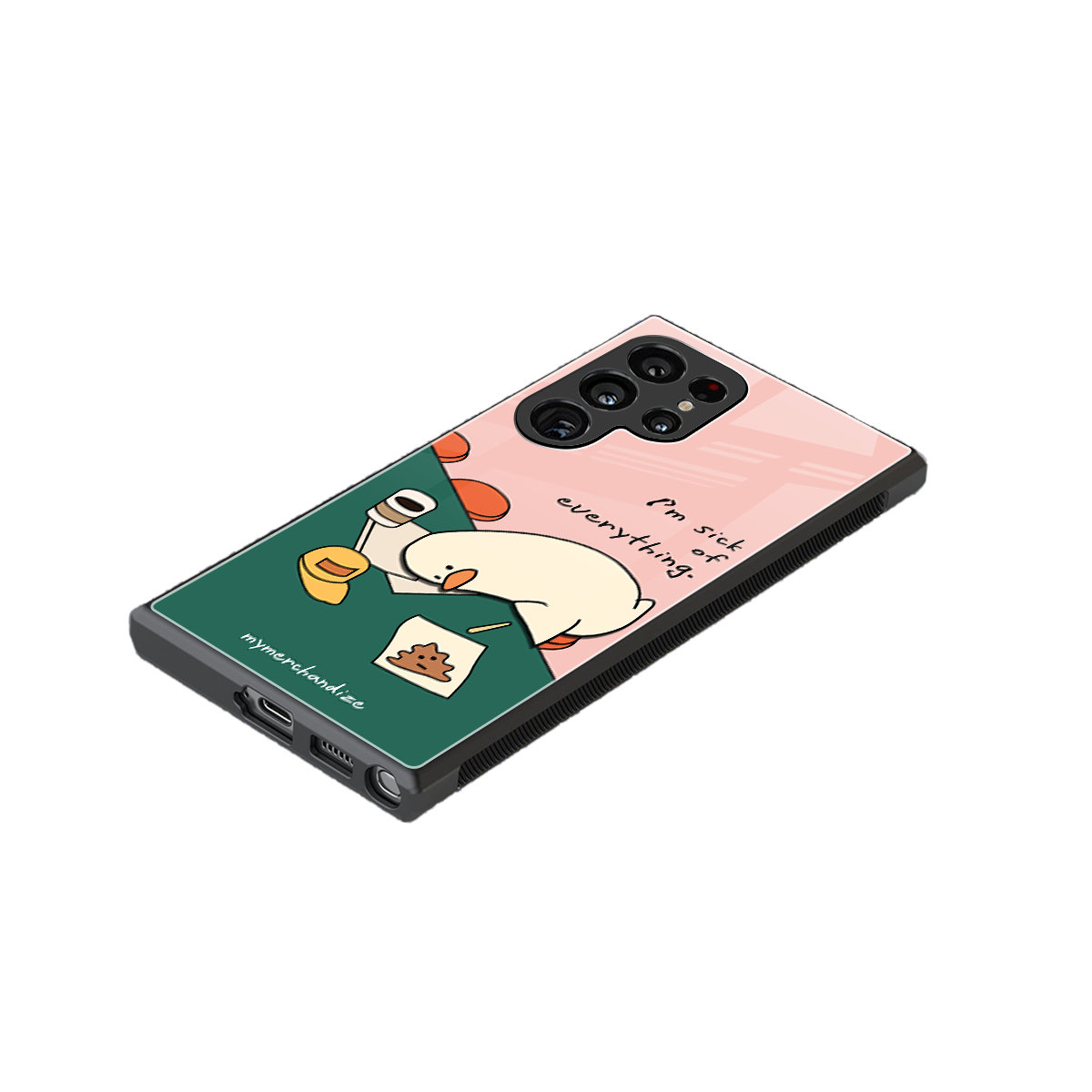 i'm sick of everything back phone cover | glass case for samsung galaxy s23 ultra