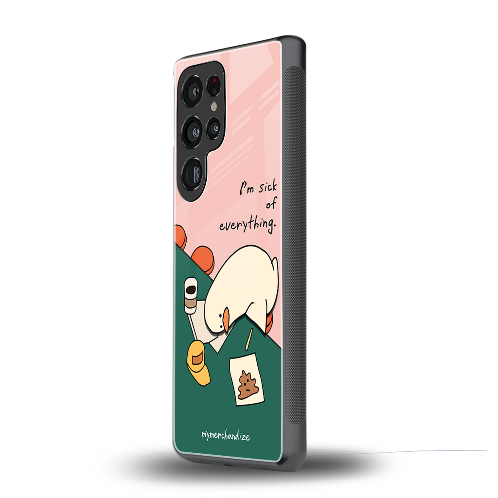 i'm sick of everything back phone cover | glass case for samsung galaxy s25 ultra