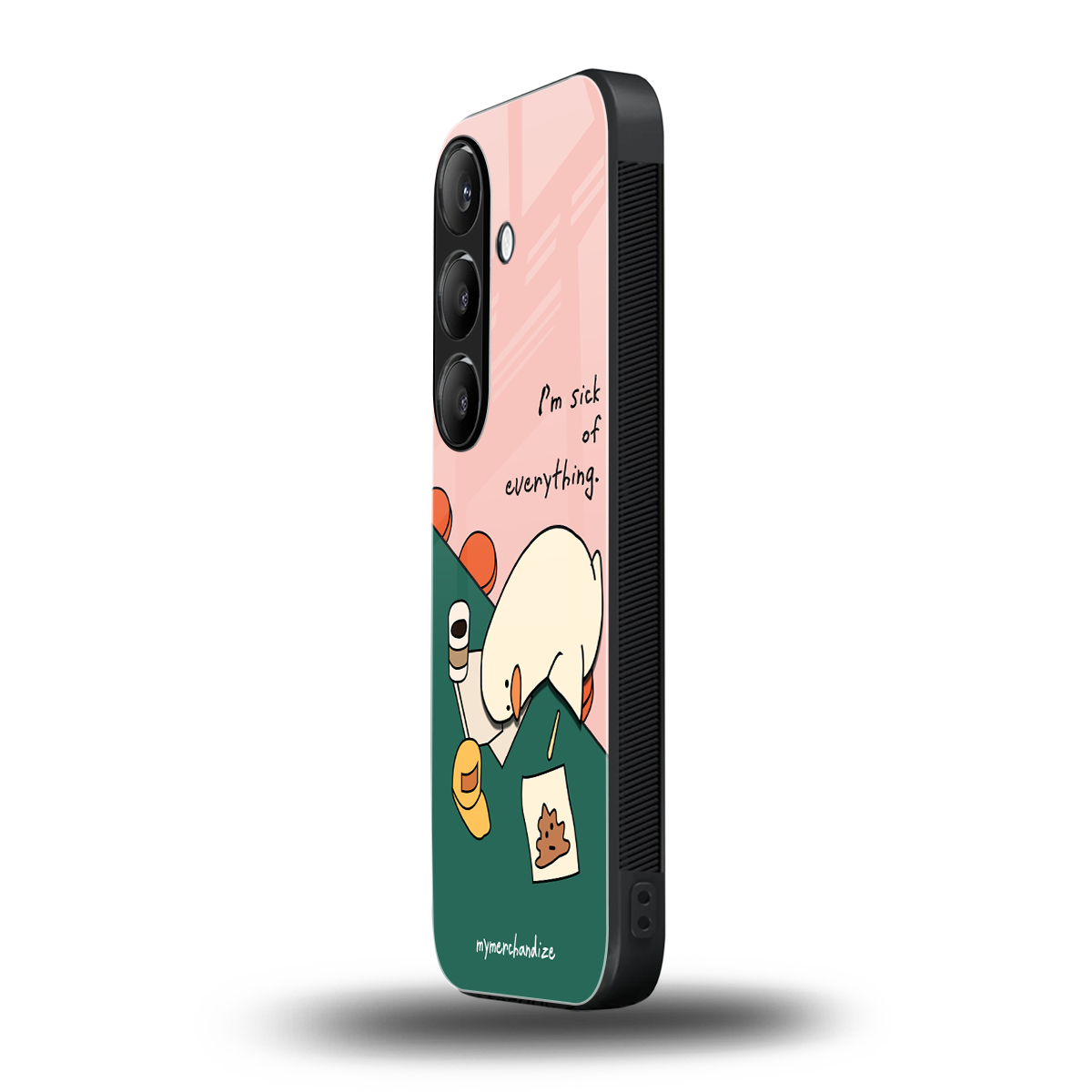 i'm sick of everything back phone cover | glass case for samsung galaxy s23 plus