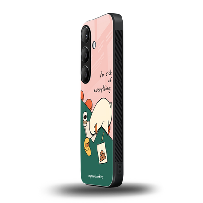 i'm sick of everything back phone cover | glass case for samsung galaxy s23 plus