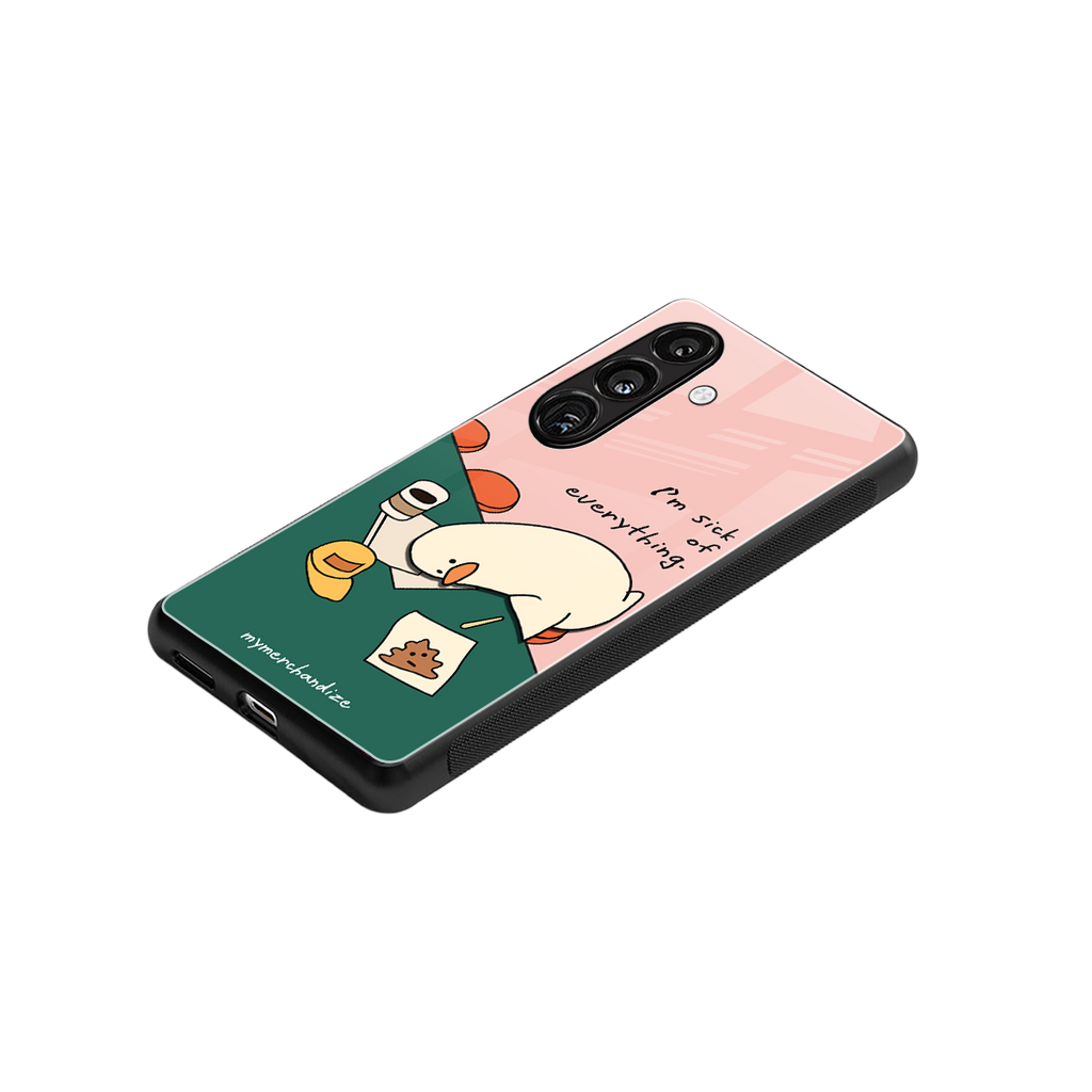 i'm sick of everything back phone cover | glass case for samsung galaxy s24