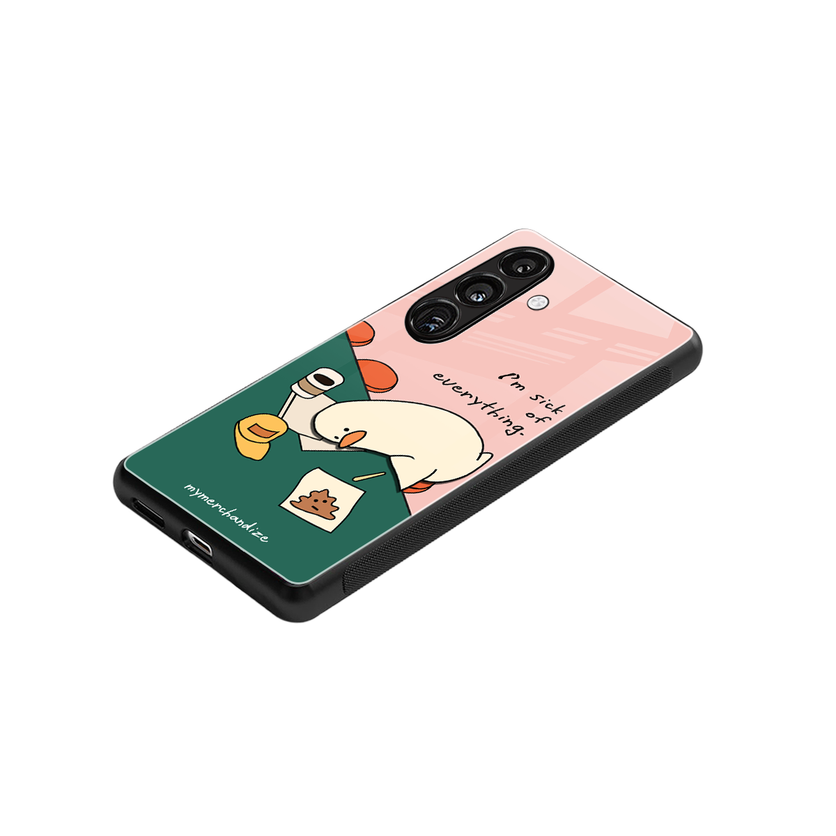 i'm sick of everything back phone cover | glass case for samsung galaxy s24 plus