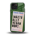 i'm vegan back phone cover | glass case for iphone 13 mini