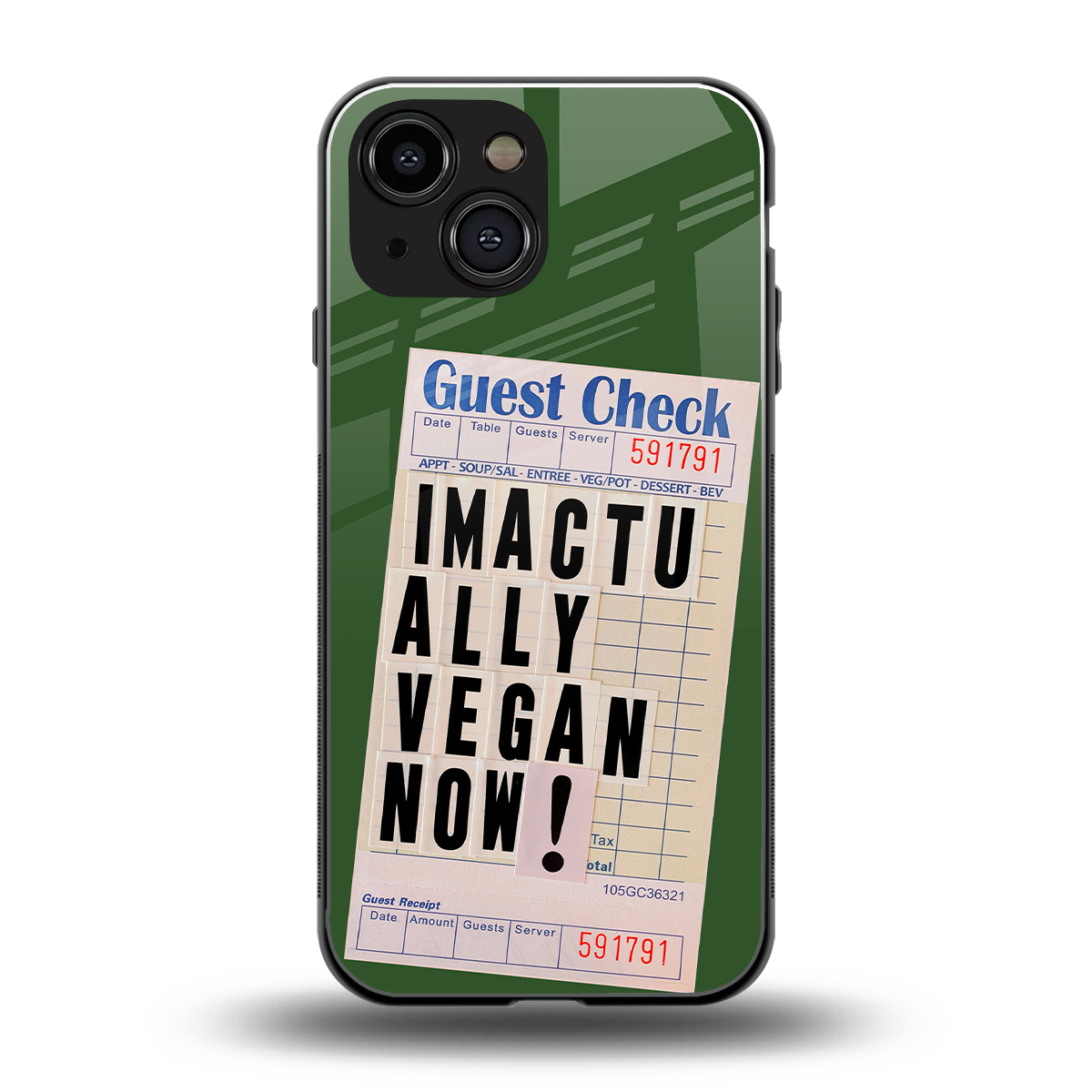 i'm vegan back phone cover | glass case for iphone 13 mini
