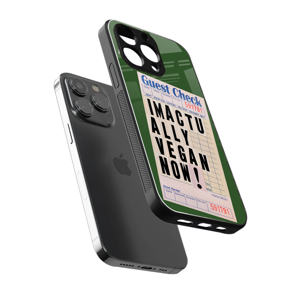 i'm vegan back phone cover | glass case for iphone 13 pro