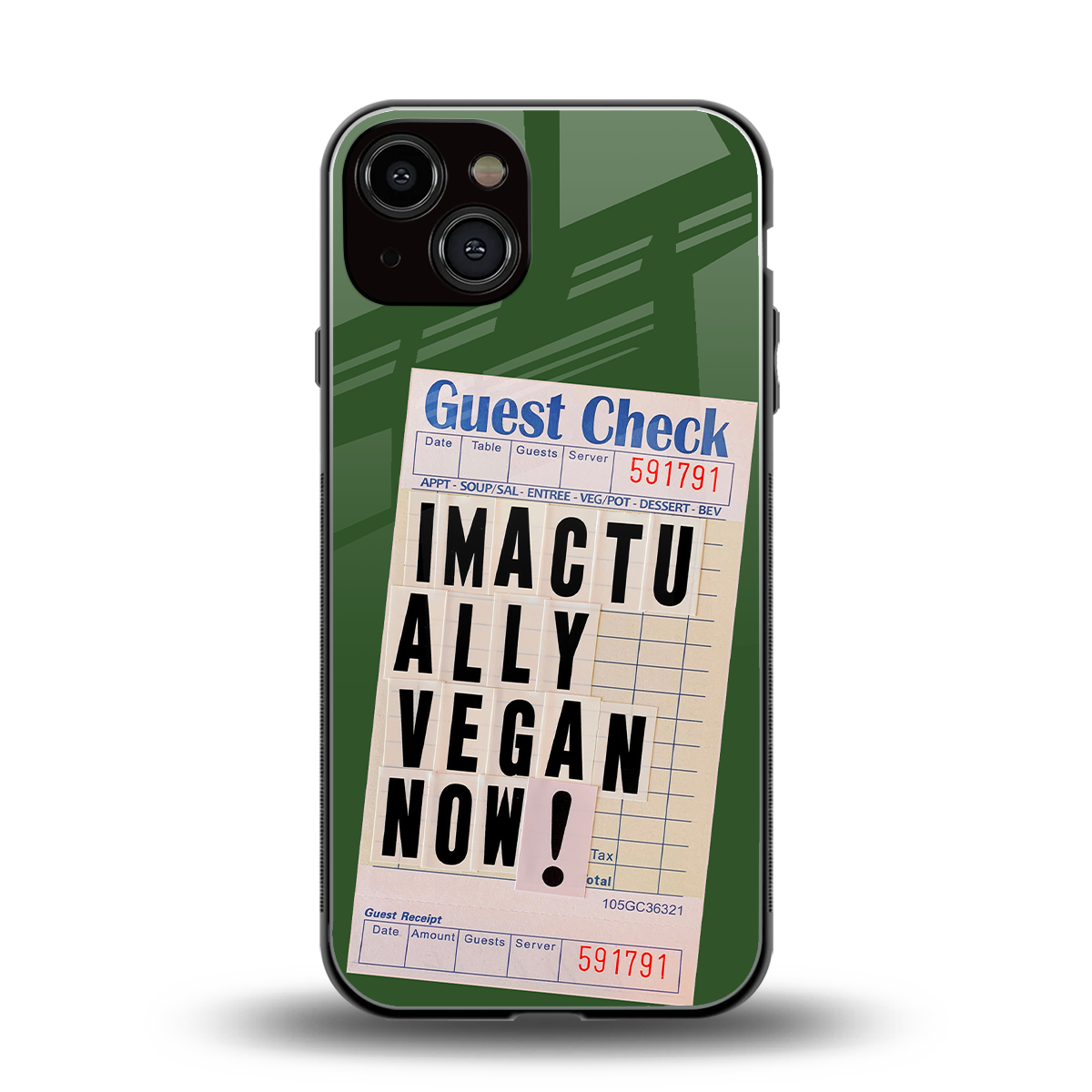 i'm vegan back phone cover | glass case for iphone 13