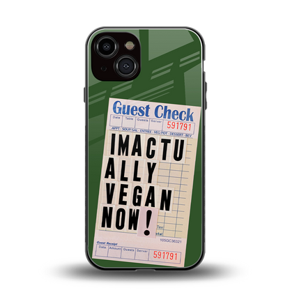 i'm vegan back phone cover | glass case for iphone 13
