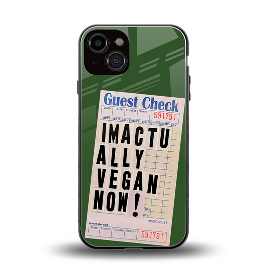 i'm vegan back phone cover | glass case for iphone 13