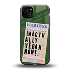 i'm vegan back phone cover | glass case for iphone 15 plus