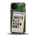 i'm vegan back phone cover | glass case for iphone 14 plus