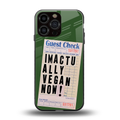 i'm vegan back phone cover | glass case for iphone 15 pro max