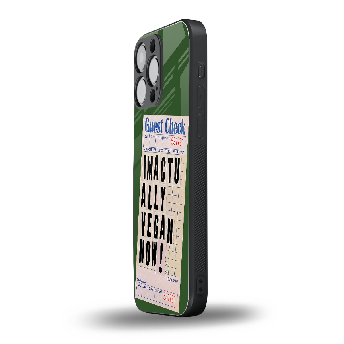 i'm vegan back phone cover | glass case for iphone 15 pro max