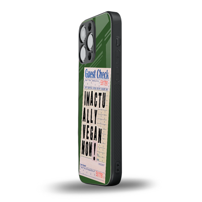 i'm vegan back phone cover | glass case for iphone 14 pro max