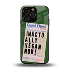 i'm vegan back phone cover | glass case for iphone 15 pro