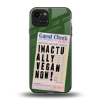 i'm vegan back phone cover | glass case for iphone 14