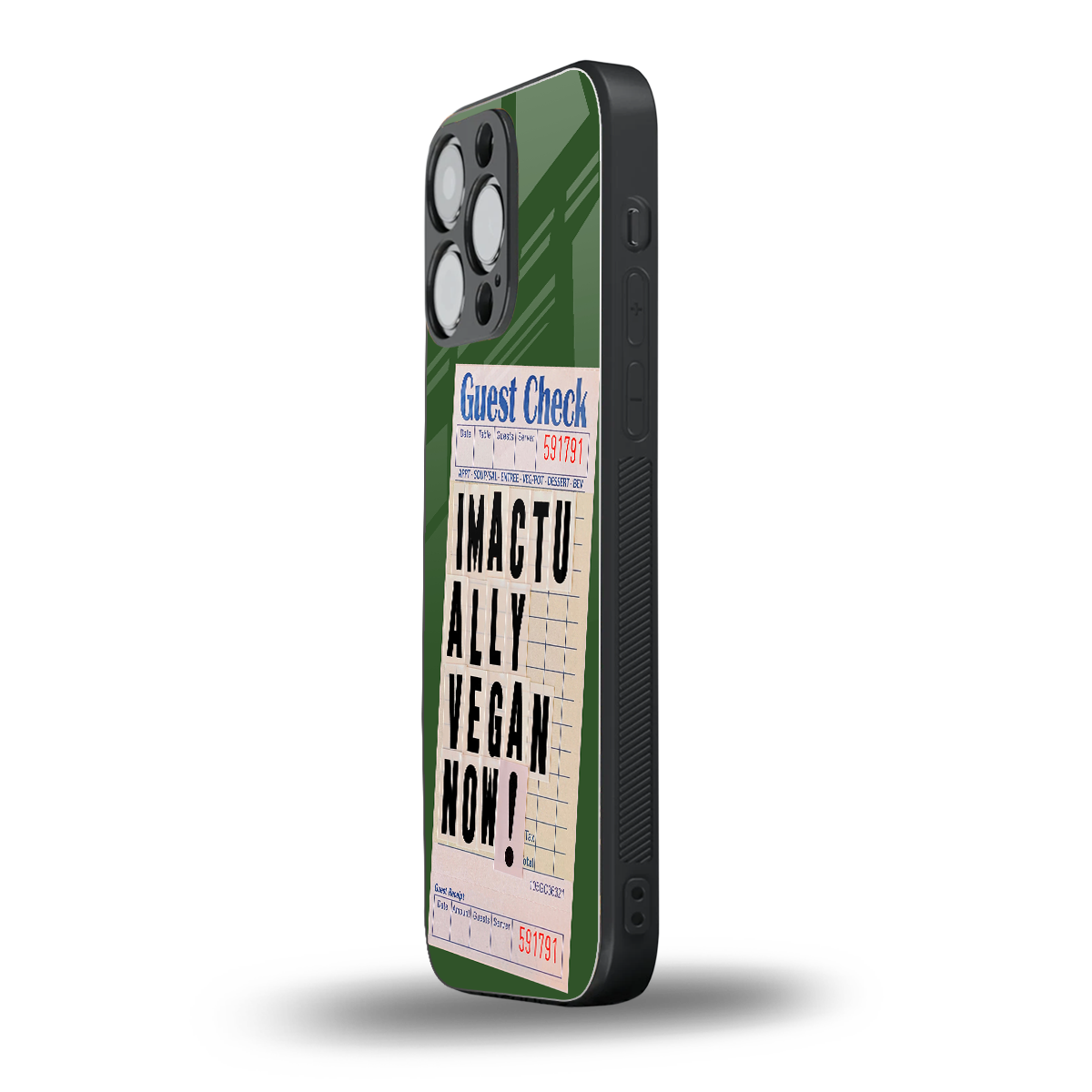 i'm vegan back phone cover | glass case for iphone 16 pro max