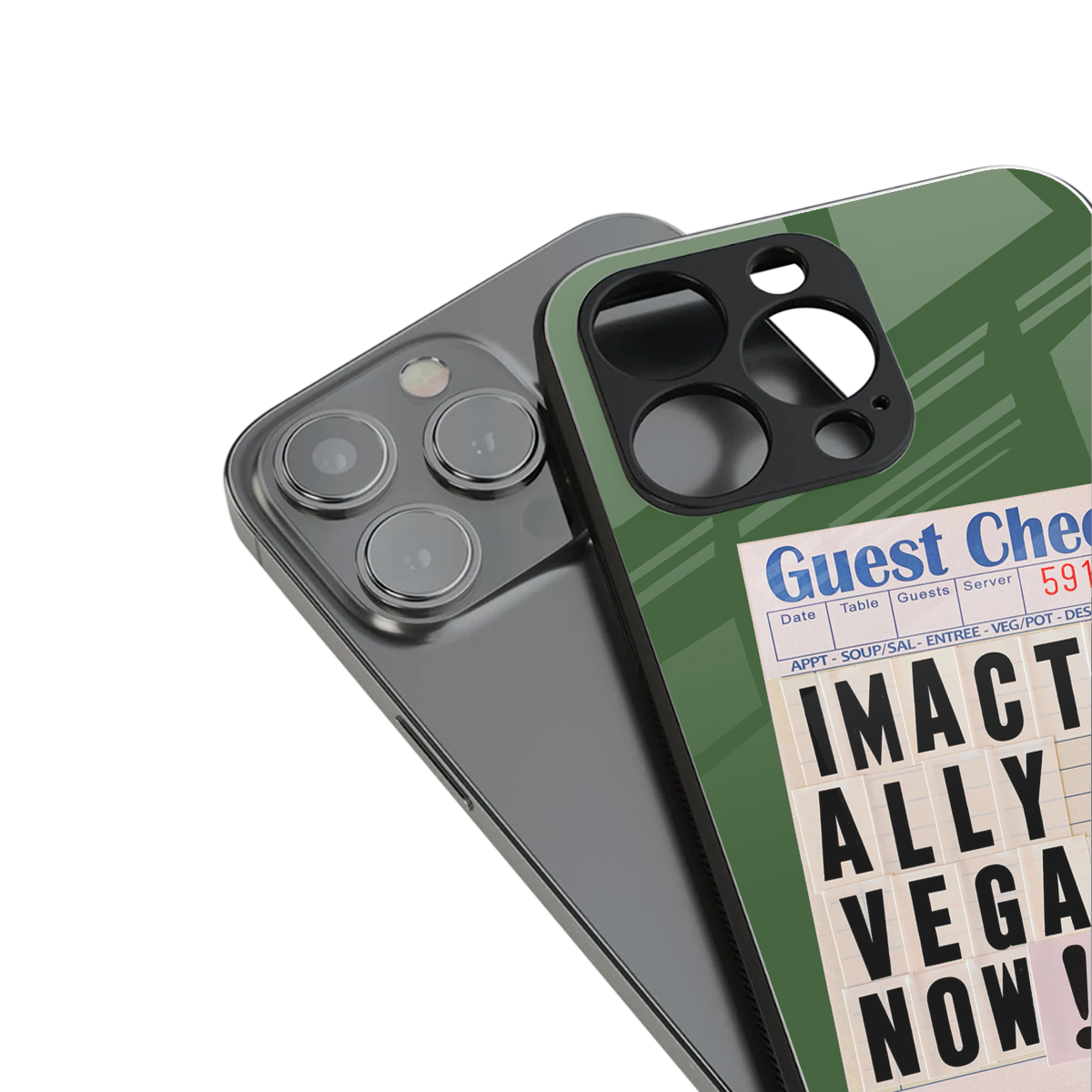 i'm vegan back phone cover | glass case for iphone 13 mini