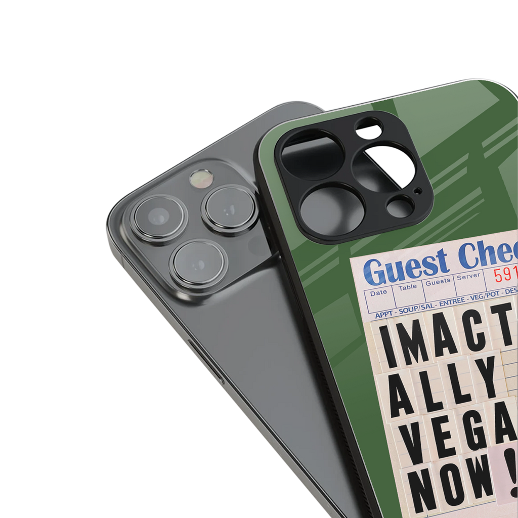 i'm vegan back phone cover | glass case for iphone 13 pro max