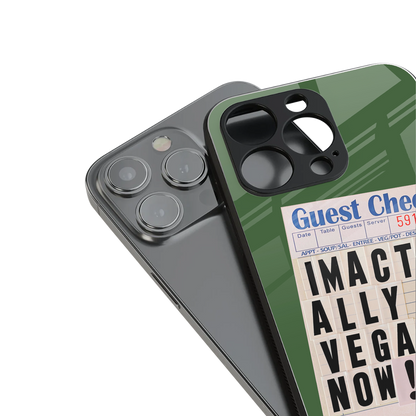 i'm vegan back phone cover | glass case for iphone 15 pro