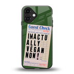 i'm vegan back phone cover | glass case for iphone 16