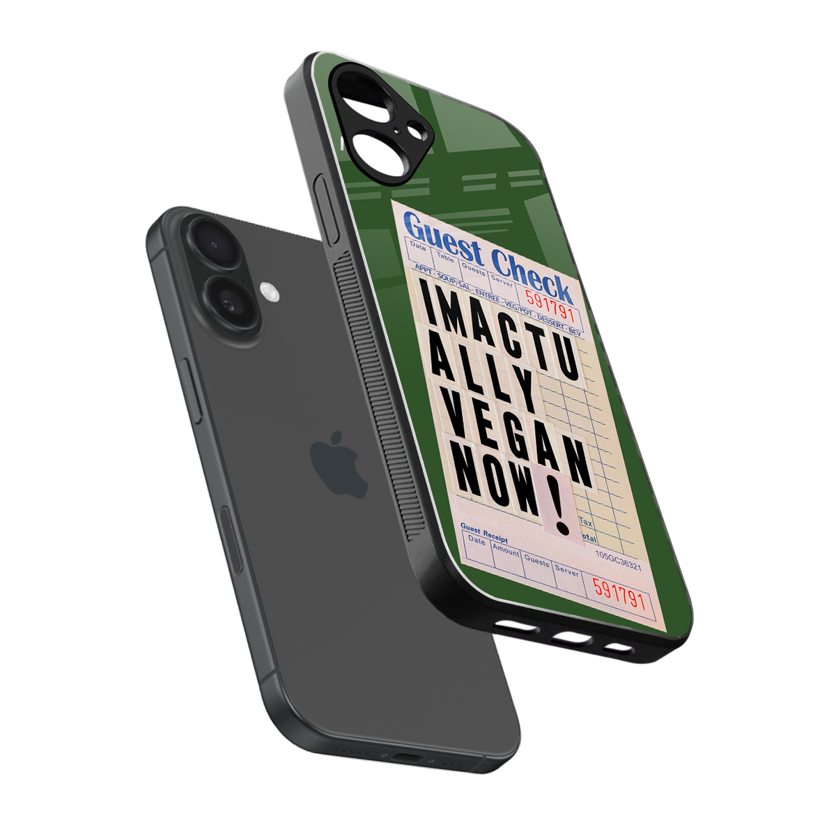 i'm vegan back phone cover | glass case for iphone 16