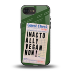 i'm vegan back phone cover | glass case for iphone 16e