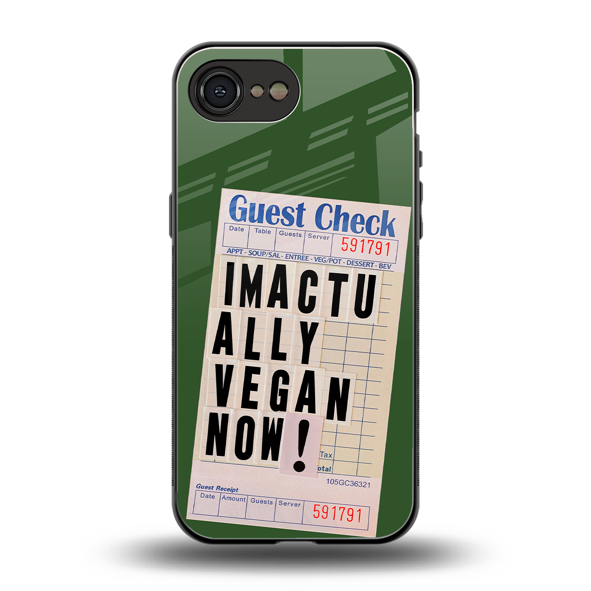 i'm vegan back phone cover | glass case for iphone 16e