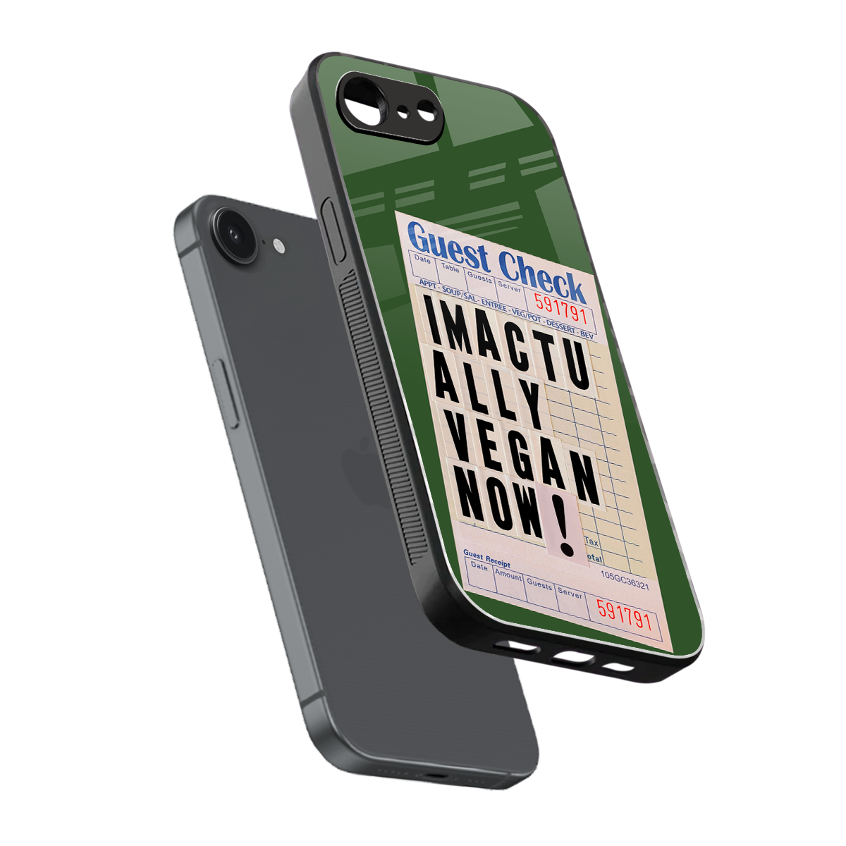 i'm vegan back phone cover | glass case for iphone 16e