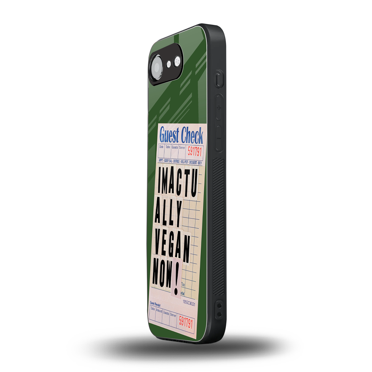 i'm vegan back phone cover | glass case for iphone 16e