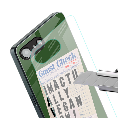 i'm vegan back phone cover | glass case for iphone 16e