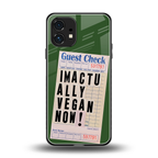 i'm vegan back phone cover | glass case for nothing phone 1
