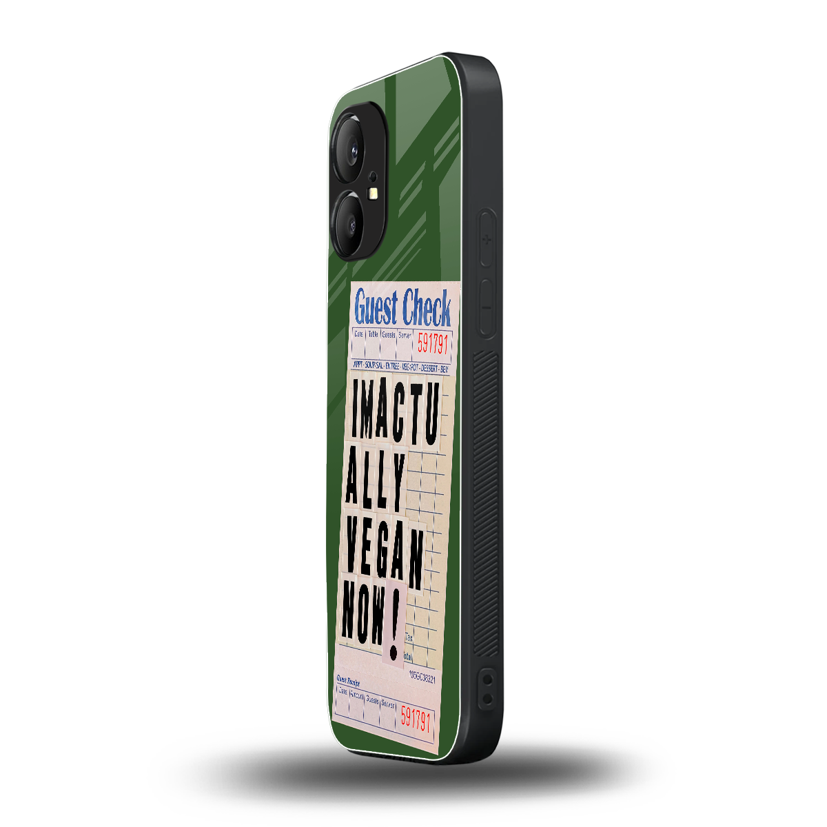 i'm vegan back phone cover | glass case for nothing phone 1