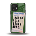 i'm vegan back phone cover | glass case for nothing phone 2