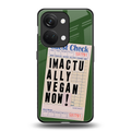 i'm vegan back phone cover | glass case for oneplus nord 3