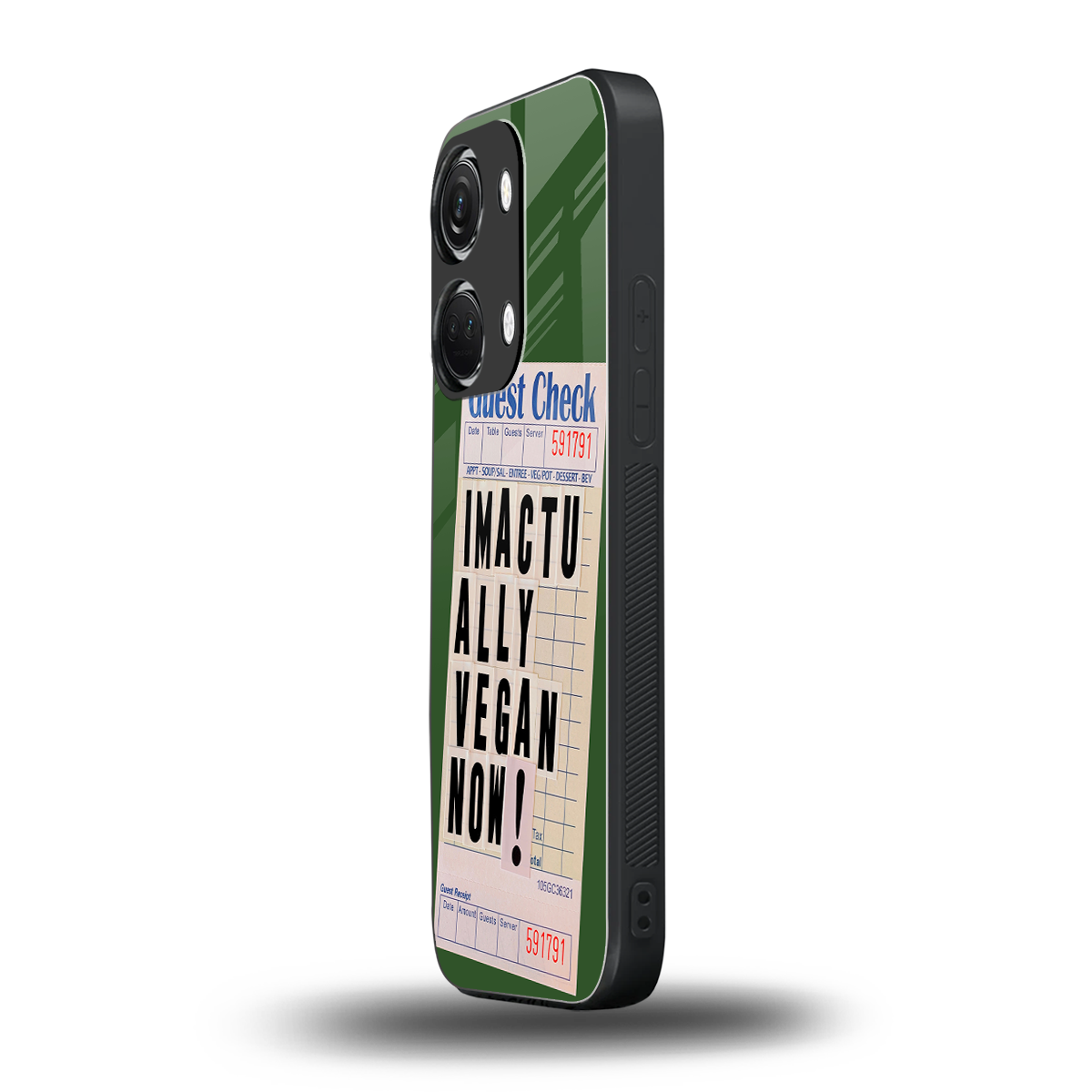 i'm vegan back phone cover | glass case for oneplus nord 3