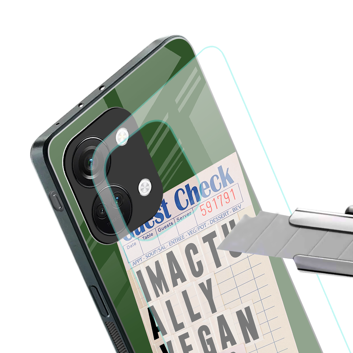 i'm vegan back phone cover | glass case for oneplus nord 3