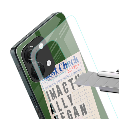 i'm vegan back phone cover | glass case for oneplus nord 3