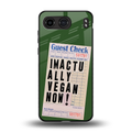 i'm vegan back phone cover | glass case for oneplus nord 4