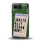 i'm vegan back phone cover | glass case for oneplus nord 4