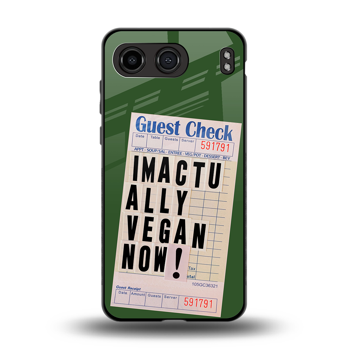 i'm vegan back phone cover | glass case for oneplus nord 4