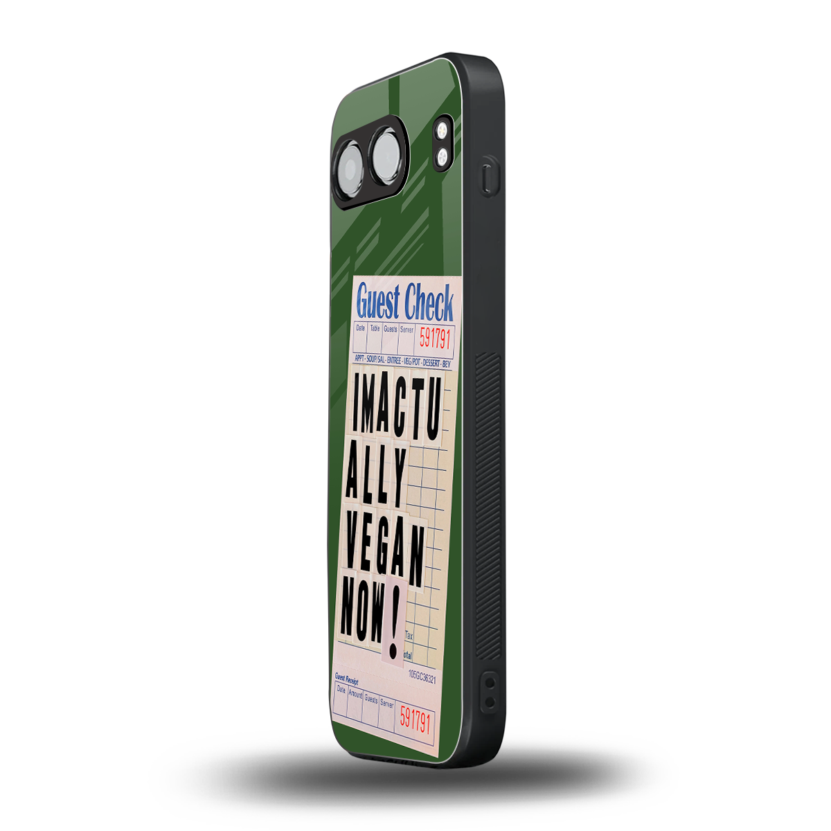 i'm vegan back phone cover | glass case for oneplus nord 4