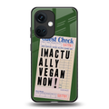 i'm vegan back phone cover | glass case for oneplus nord ce 3