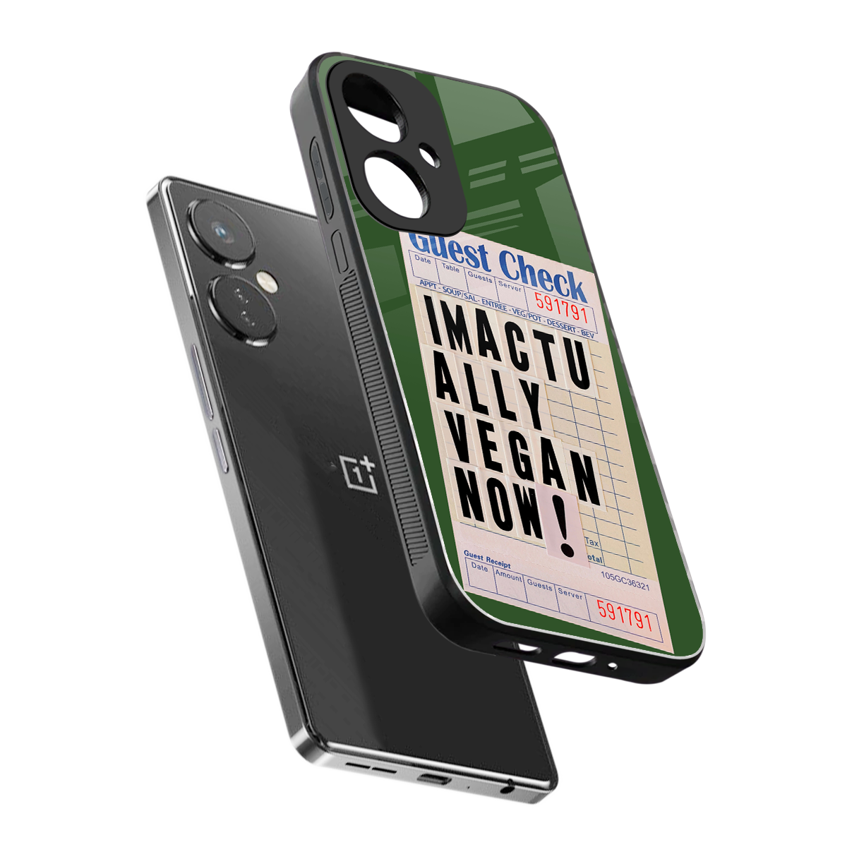 i'm vegan back phone cover | glass case for oneplus nord ce 3