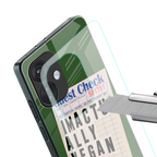 i'm vegan back phone cover | glass case for oneplus nord ce 3